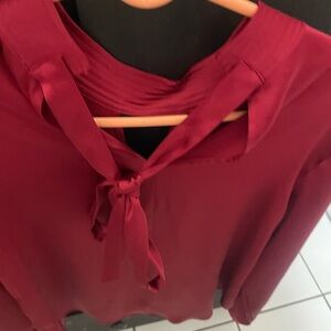 DKNY Deep Red Women's Blouse